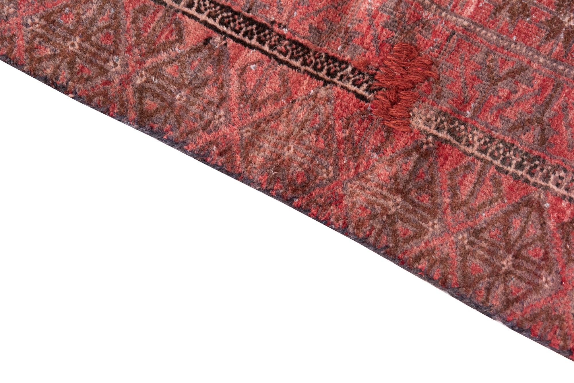 3' 3 x 6' 8 Hand Knotted Ultra Vintage Persian Wool Runner Rug