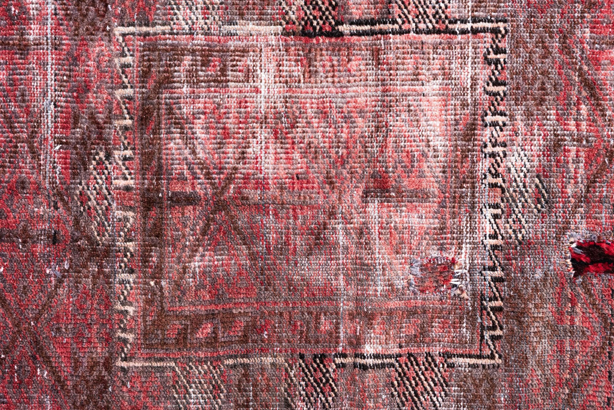 3' 3 x 6' 8 Hand Knotted Ultra Vintage Persian Wool Runner Rug