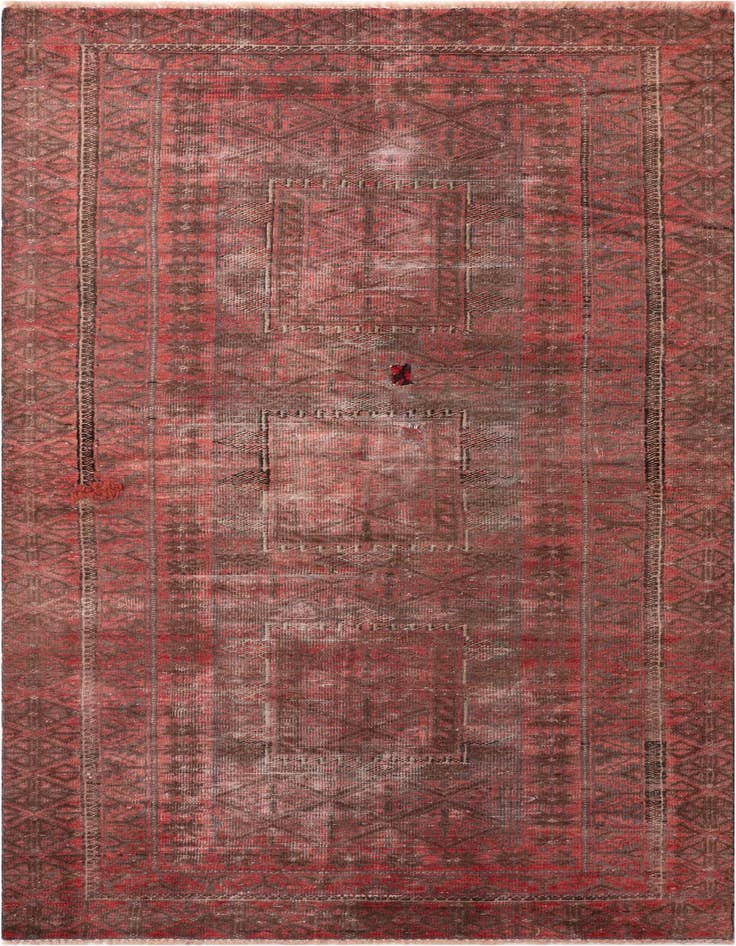 Detail image of 3' 3 x 6' 8 Hand Knotted Ultra Vintage Persian Wool Runner Rug