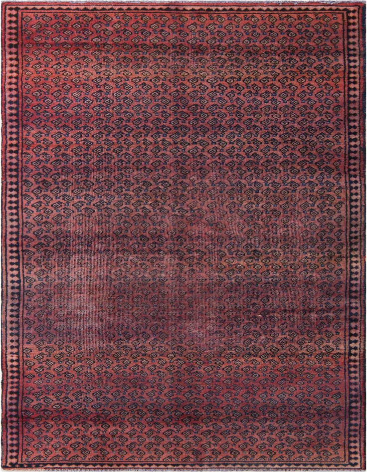 Detail image of 3' 6 x 9' 3 Hand Knotted Ultra Vintage Persian Wool Runner Rug