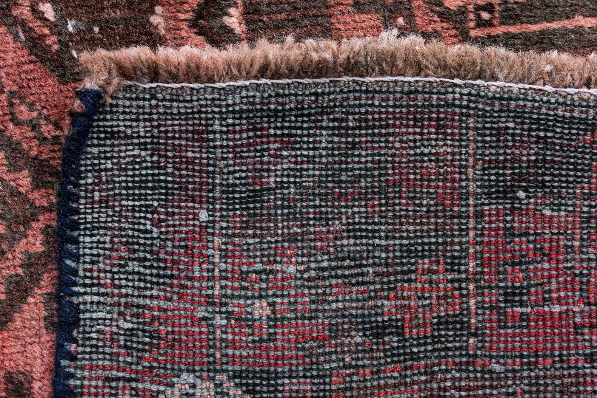 3' 9 x 9' 2 Hand Knotted Ultra Vintage Persian Wool Runner Rug