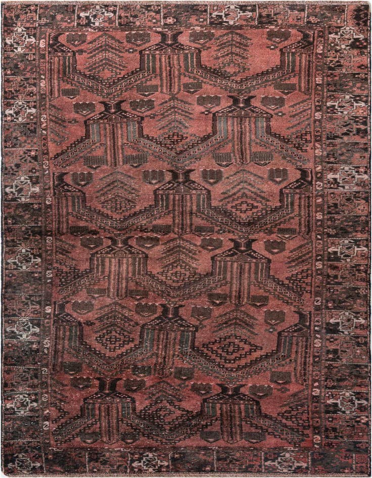Detail image of 3' 9 x 9' 2 Hand Knotted Ultra Vintage Persian Wool Runner Rug