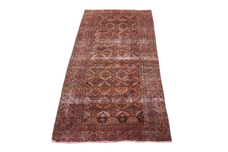 Detail image of 3' x 6' Hand Knotted Ultra Vintage Persian Wool Runner Rug