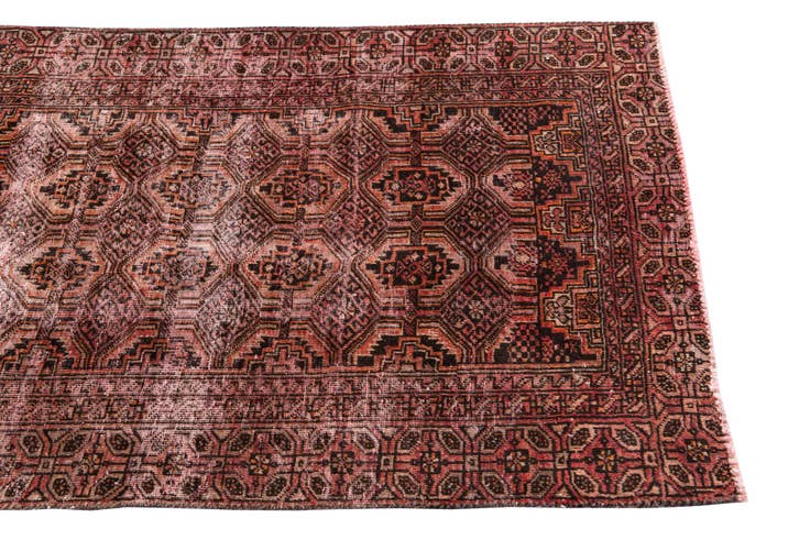 Detail image of 3' x 6' Hand Knotted Ultra Vintage Persian Wool Runner Rug