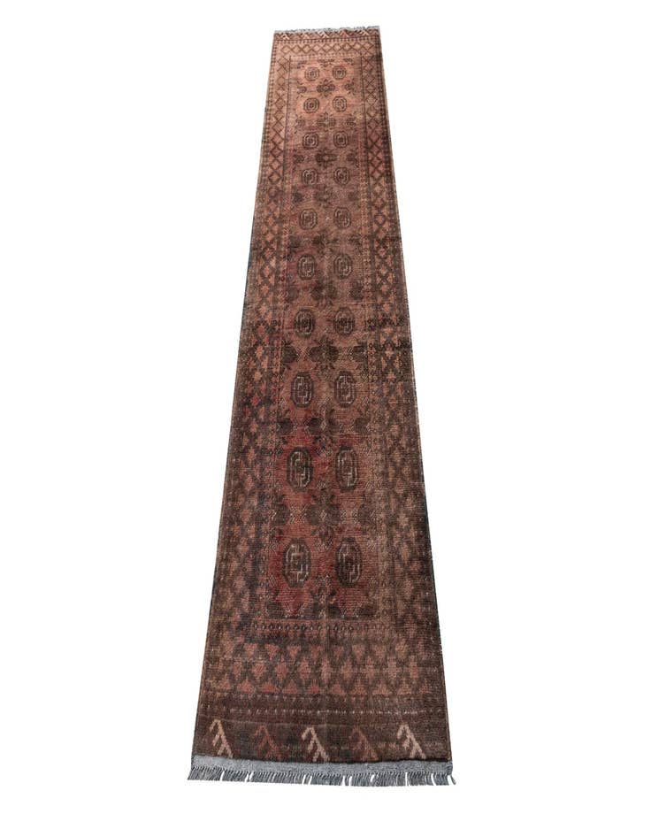 Detail image of 2' 7 x 9' 3  Hand Knotted Ultra Vintage Persian Wool Runner Rug