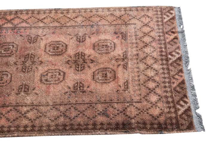 2' 7 x 9' 3 Hand Knotted Ultra Vintage Persian Wool Runner Rug