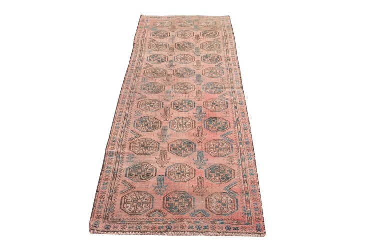 Detail image of 2' 4 x 6' Hand Knotted Ultra Vintage Persian Wool Runner Rug