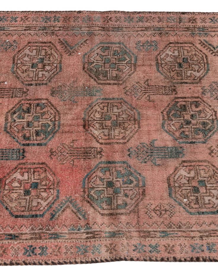 Detail image of 2' 4 x 6'  Hand Knotted Ultra Vintage Persian Wool Runner Rug