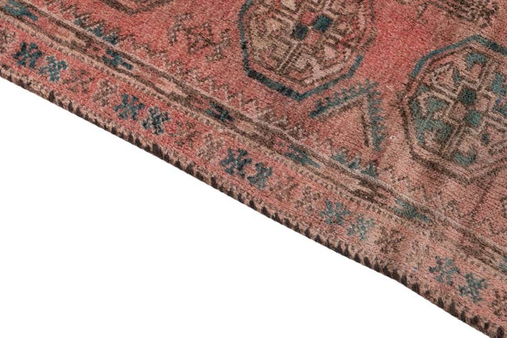 Detail image of 2' 4 x 6' Hand Knotted Ultra Vintage Persian Wool Runner Rug