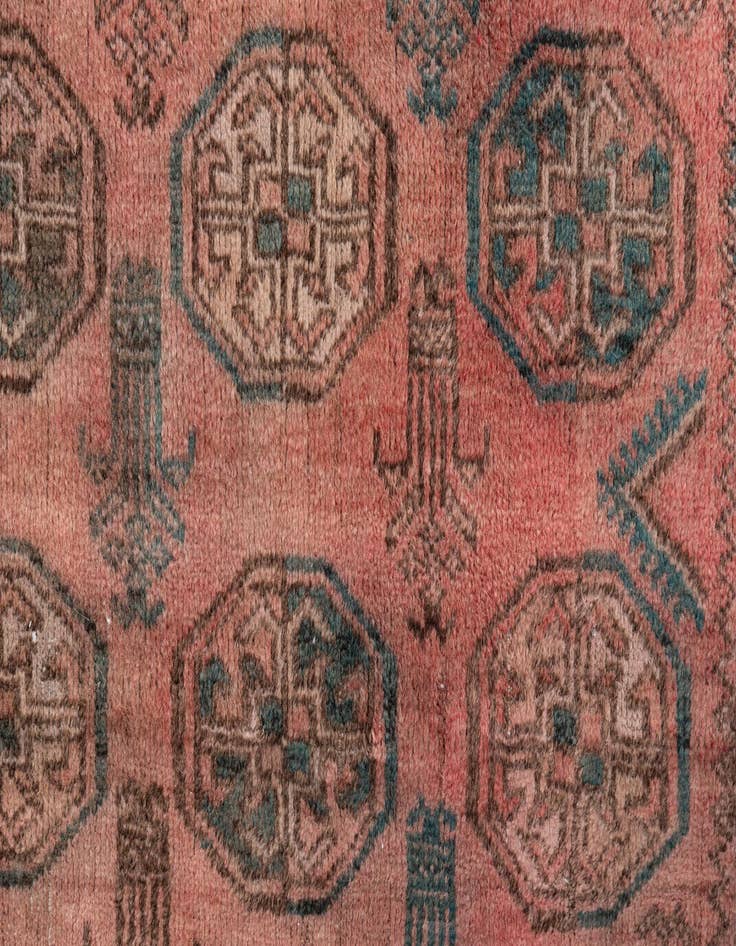 Detail image of 2' 4 x 6'  Hand Knotted Ultra Vintage Persian Wool Runner Rug