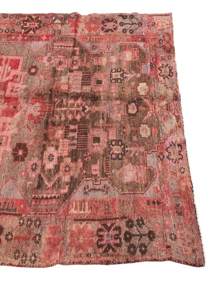 Detail image of 4' 6 x 9' 5  Hand Knotted Ultra Vintage Persian Wool Runner Rug