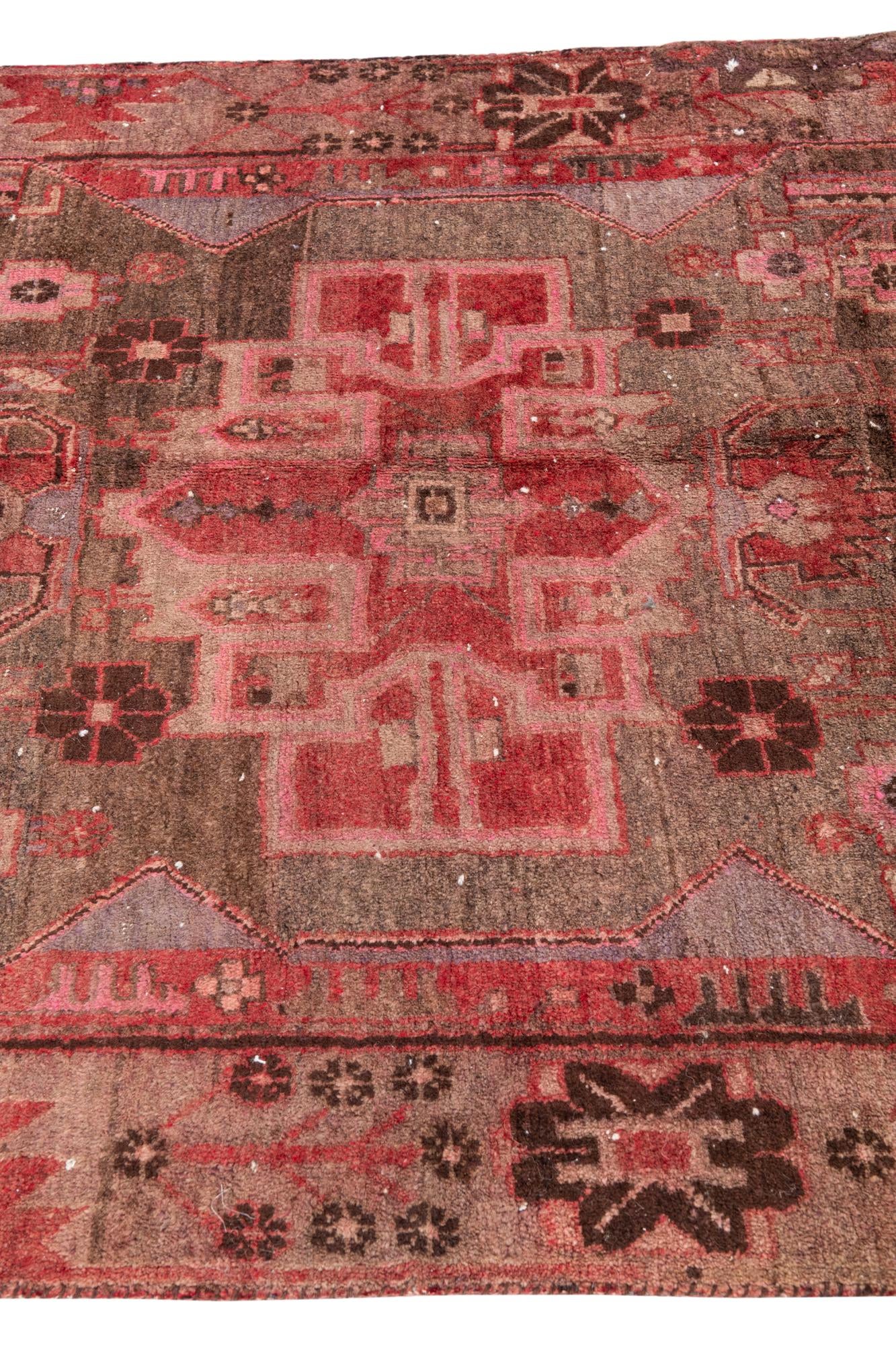 4' 6 x 9' 5 Hand Knotted Ultra Vintage Persian Wool Runner Rug