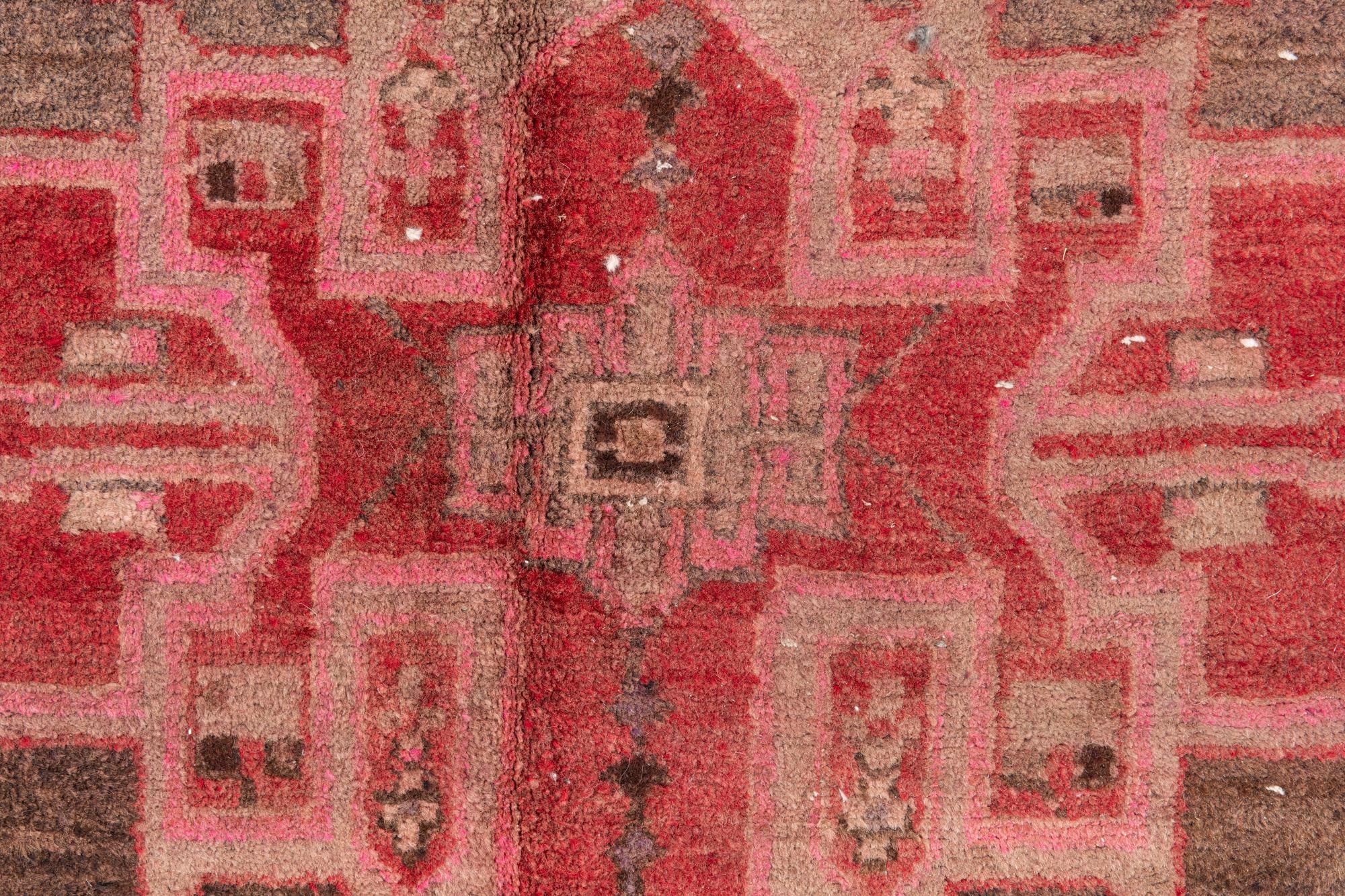 4' 6 x 9' 5 Hand Knotted Ultra Vintage Persian Wool Runner Rug