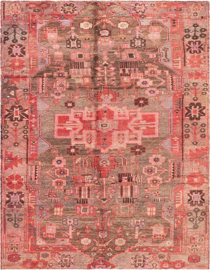 Detail image of 4' 6 x 9' 5 Hand Knotted Ultra Vintage Persian Wool Runner Rug