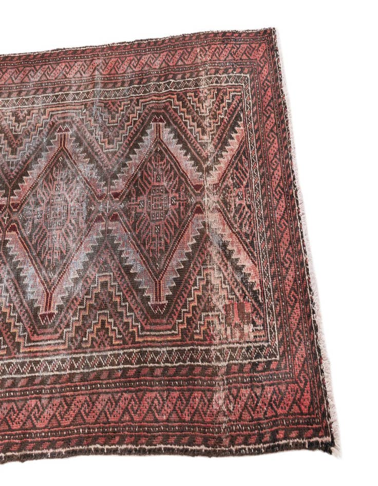 Detail image of 3' 4 x 8' 4  Hand Knotted Ultra Vintage Persian Wool Runner Rug