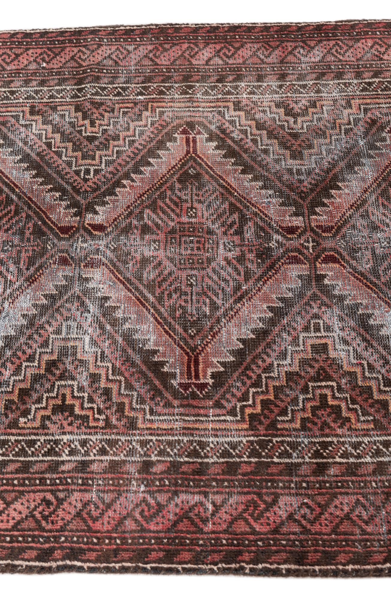 3' 4 x 8' 4 Hand Knotted Ultra Vintage Persian Wool Runner Rug