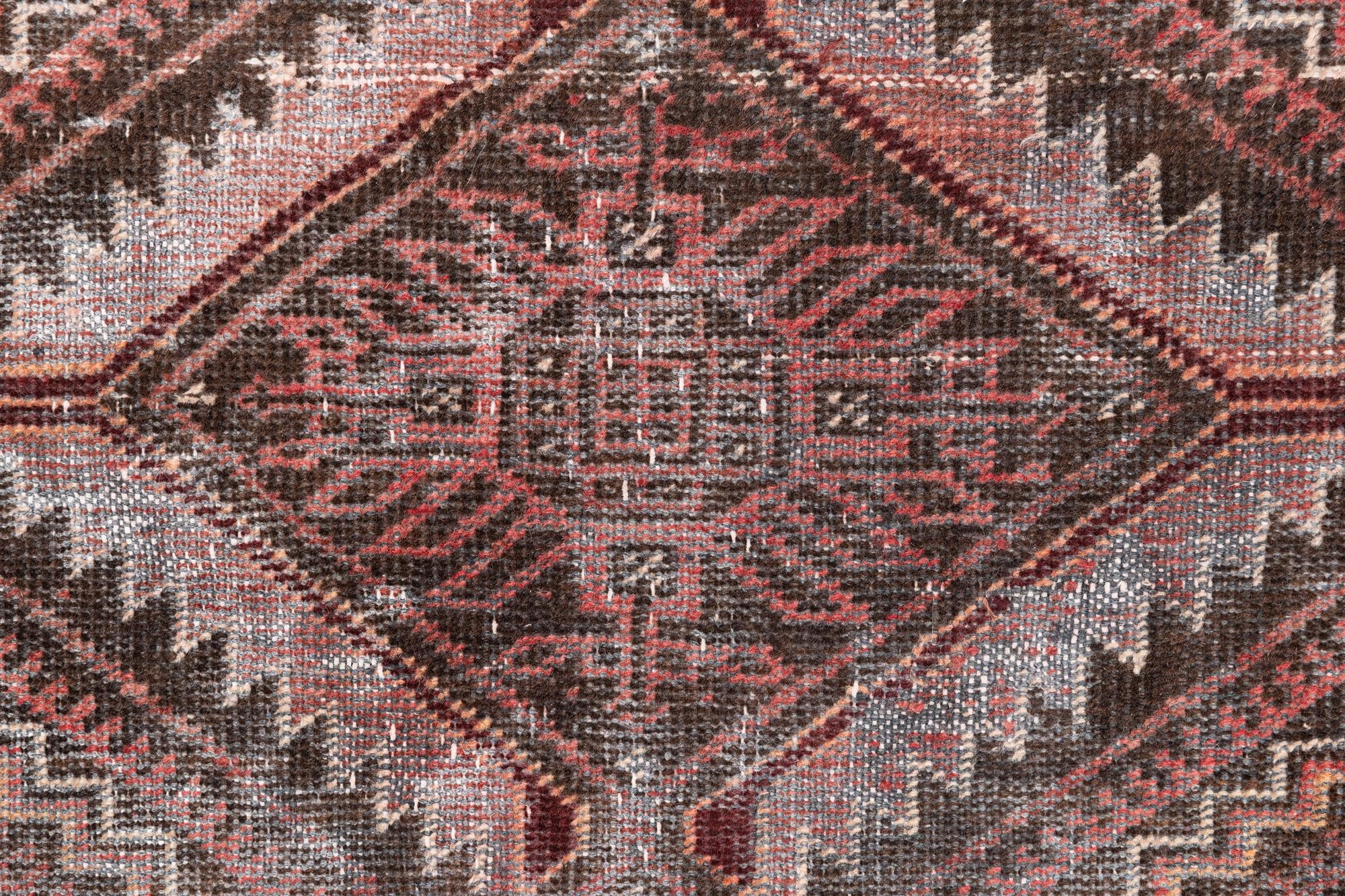 3' 4 x 8' 4 Hand Knotted Ultra Vintage Persian Wool Runner Rug