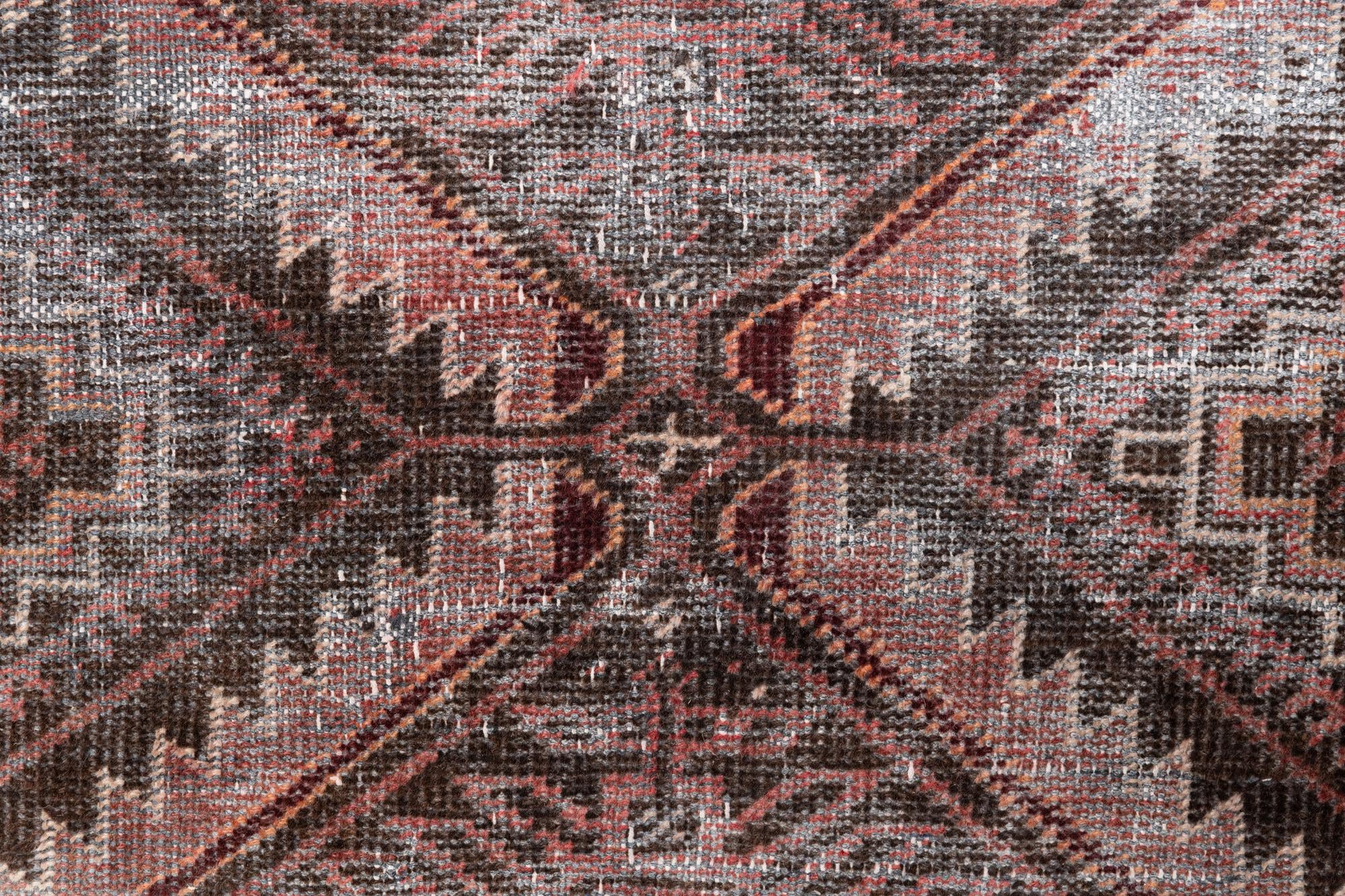 3' 4 x 8' 4 Hand Knotted Ultra Vintage Persian Wool Runner Rug