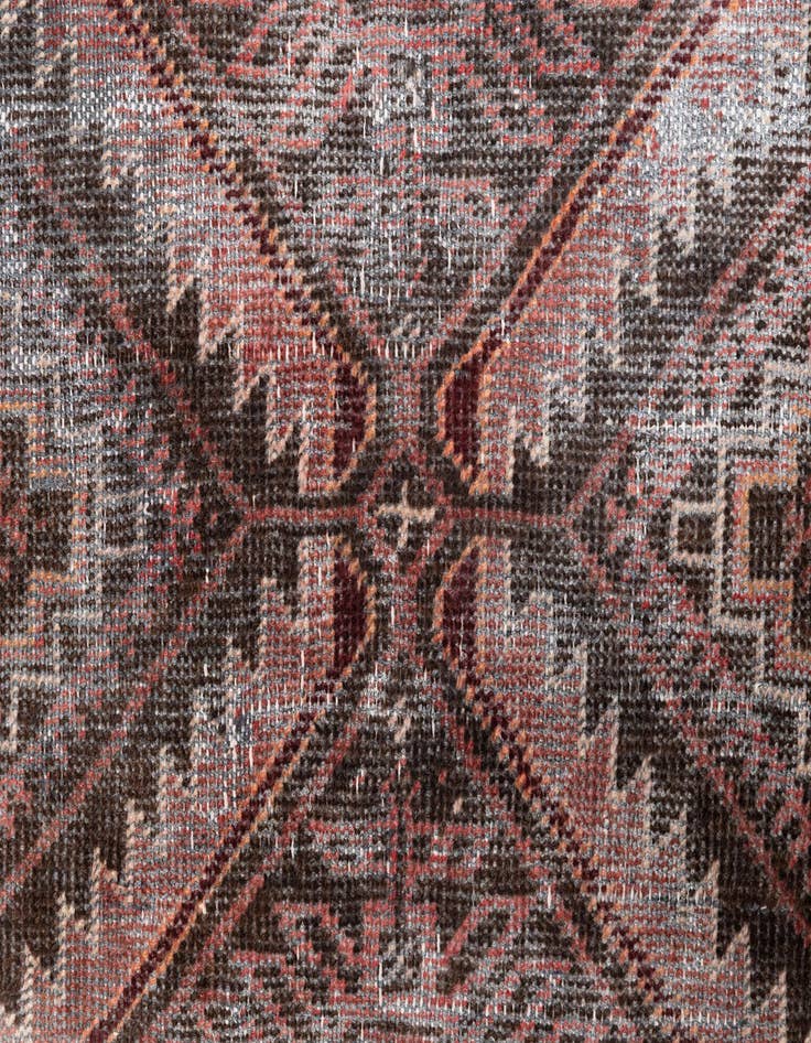Detail image of 3' 4 x 8' 4  Hand Knotted Ultra Vintage Persian Wool Runner Rug