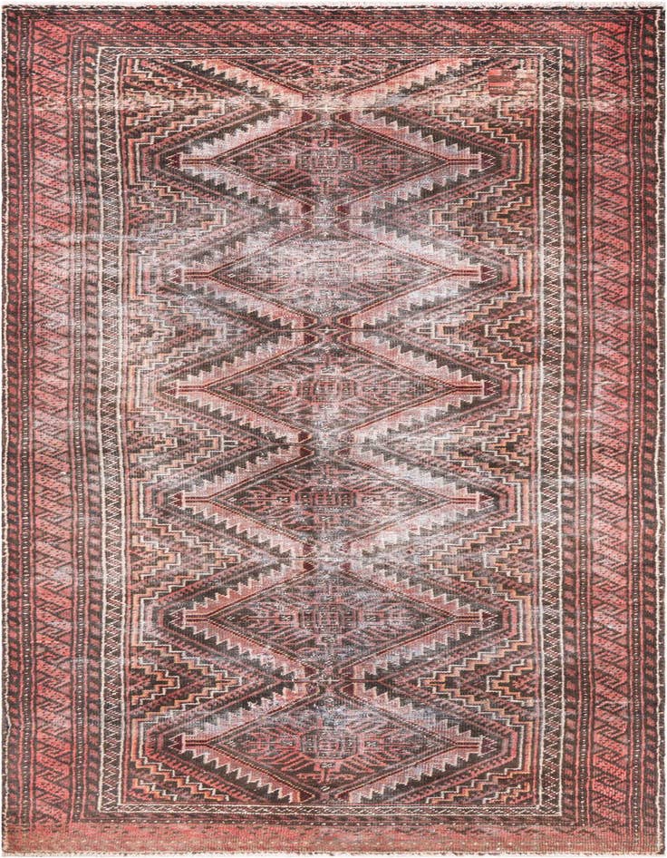 Detail image of 3' 4 x 8' 4 Hand Knotted Ultra Vintage Persian Wool Runner Rug