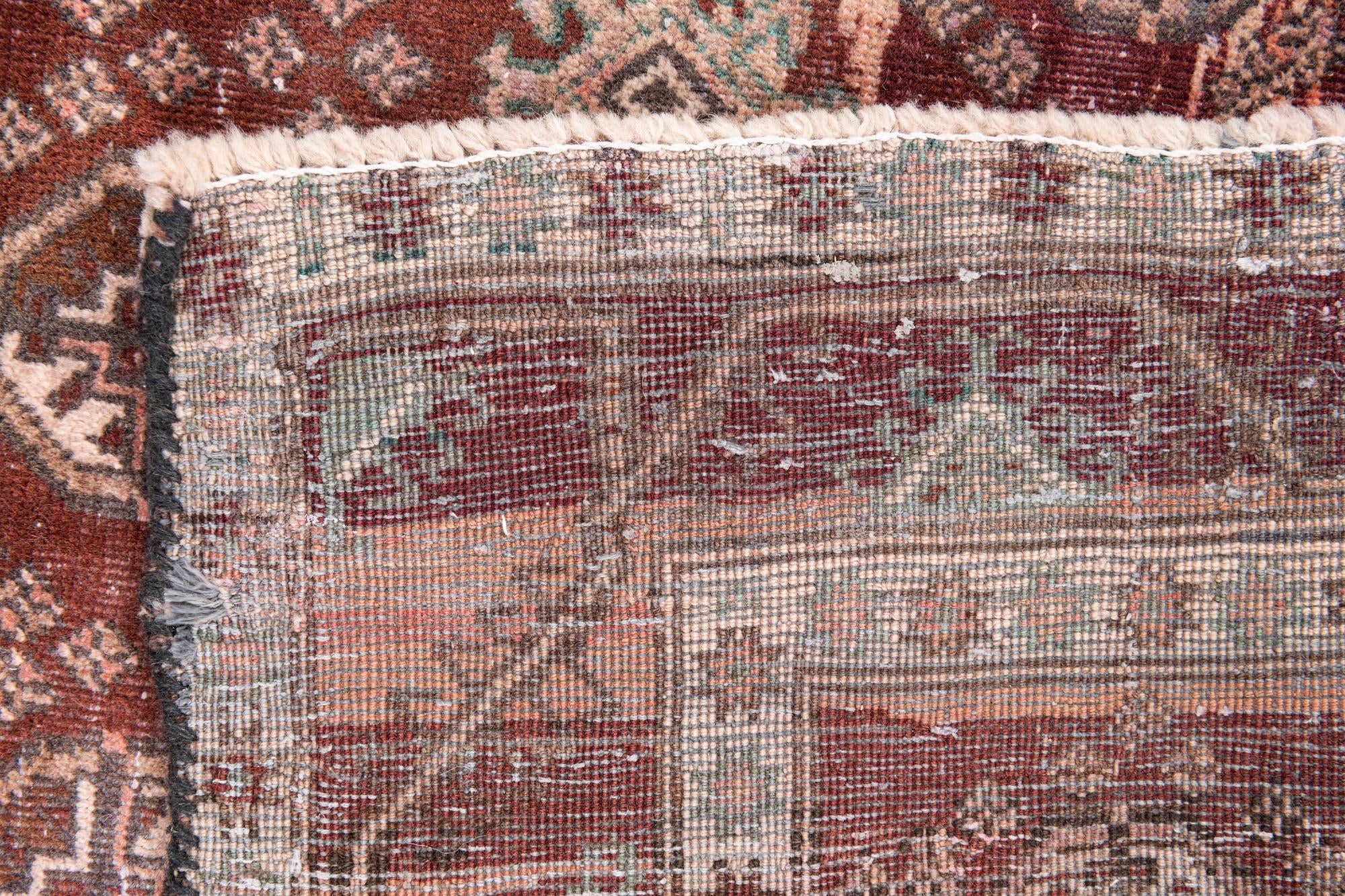 3' 10 x 9' 7 Hand Knotted Ultra Vintage Persian Wool Runner Rug