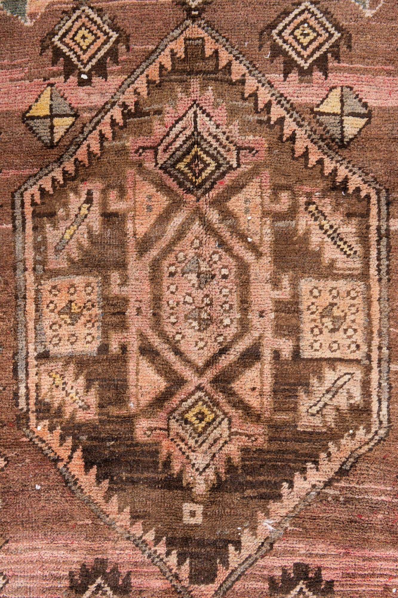 3' 10 x 10' 9 Hand Knotted Ultra Vintage Persian Wool Runner Rug