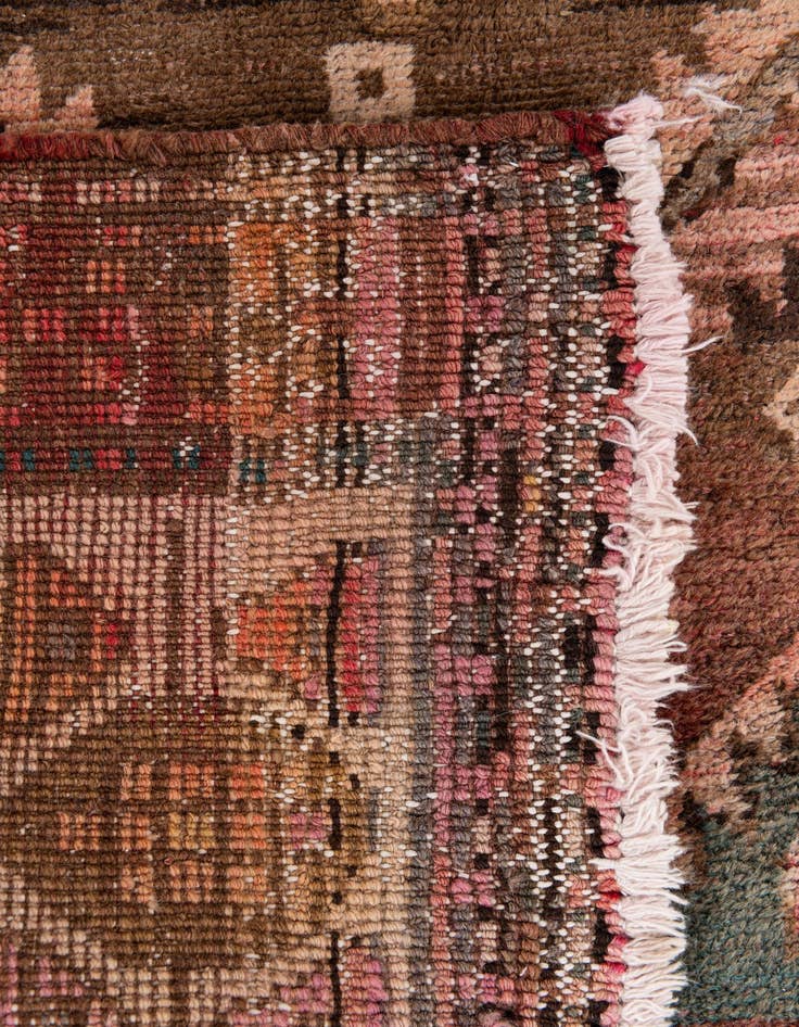 Detail image of 3' 10 x 10' 9  Hand Knotted Ultra Vintage Persian Wool Runner Rug