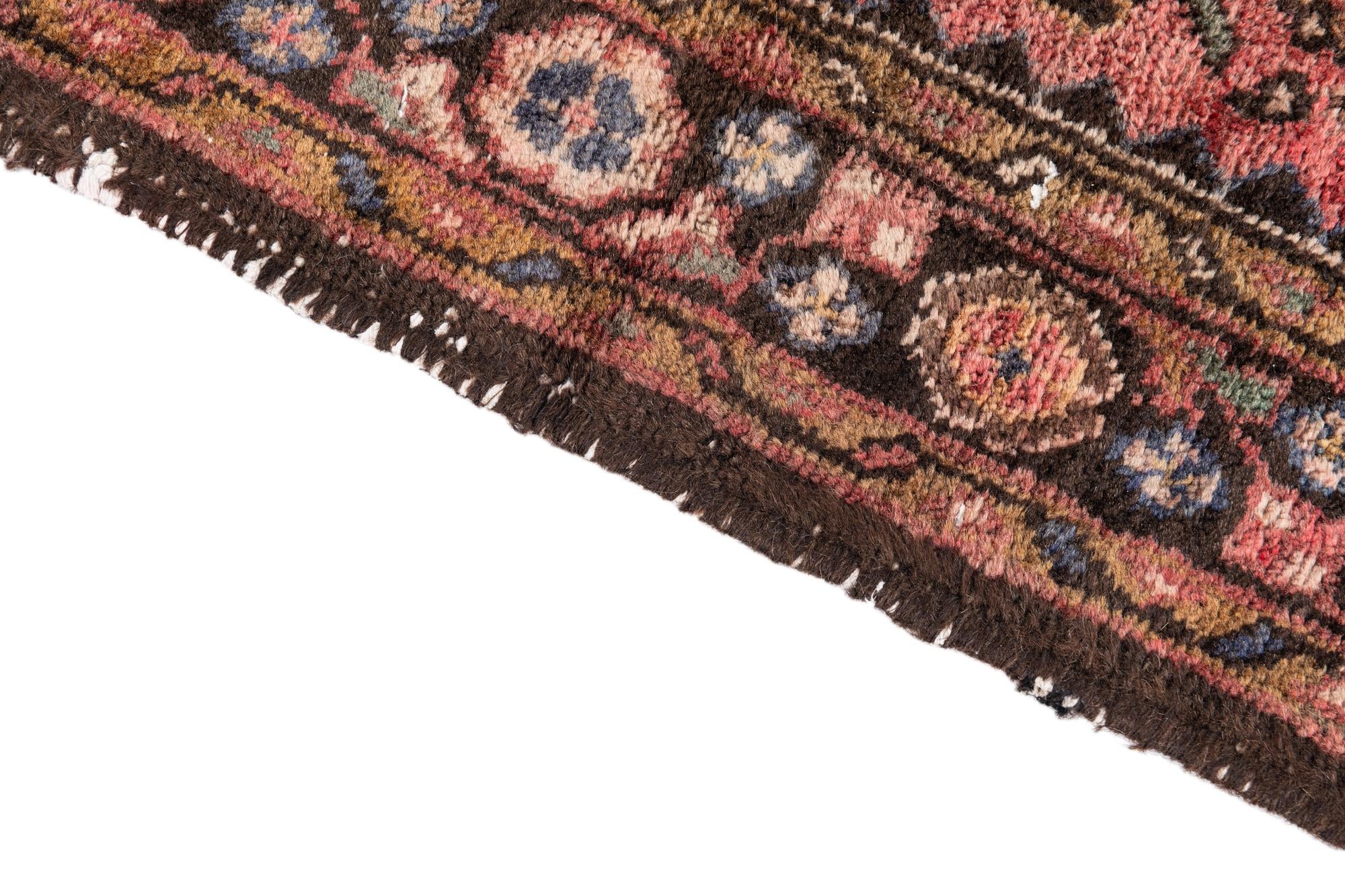 3' 8 x 9' 3 Hand Knotted Ultra Vintage Persian Wool Runner Rug