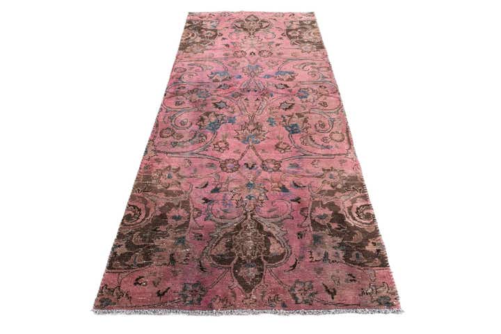 4' x 9' 4 Hand Knotted Ultra Vintage Persian Wool Runner Rug