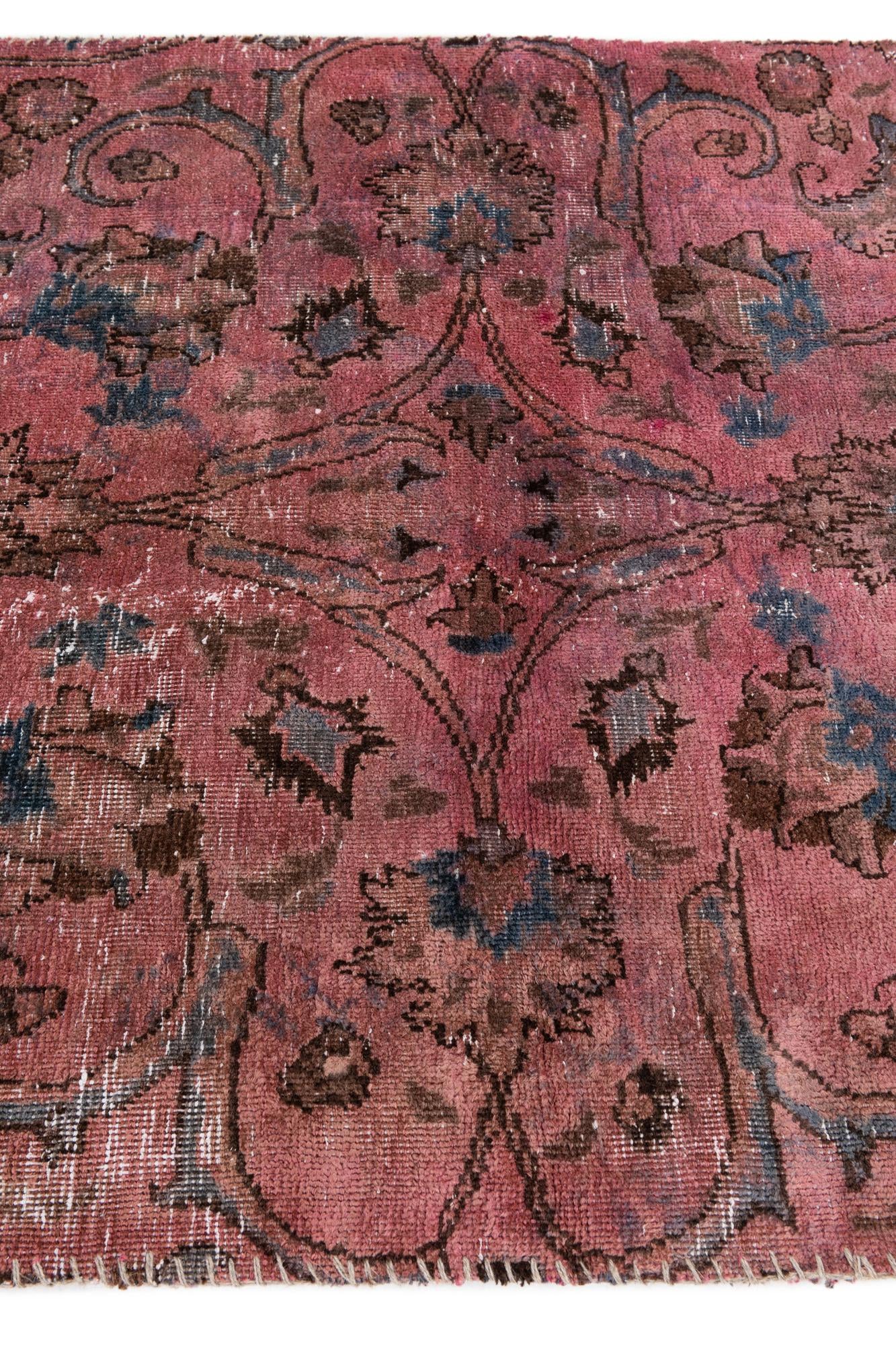 4' x 9' 4 Hand Knotted Ultra Vintage Persian Wool Runner Rug