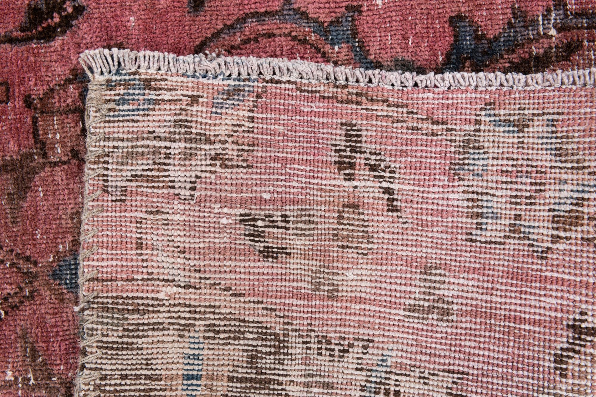 4' x 9' 4 Hand Knotted Ultra Vintage Persian Wool Runner Rug