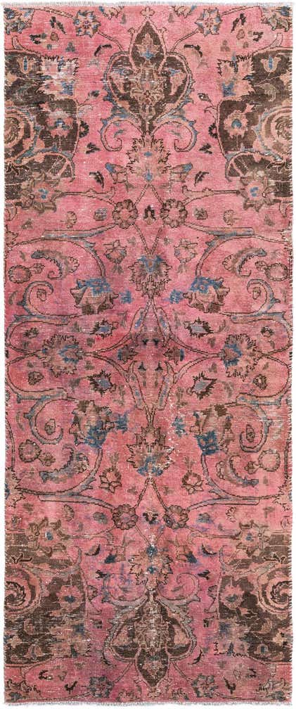 4' x 9' 4 Hand Knotted Ultra Vintage Persian Wool Runner Rug