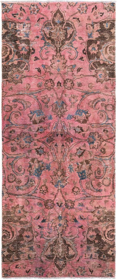 Detail image of 4' x 9' 4 Hand Knotted Ultra Vintage Persian Wool Runner Rug