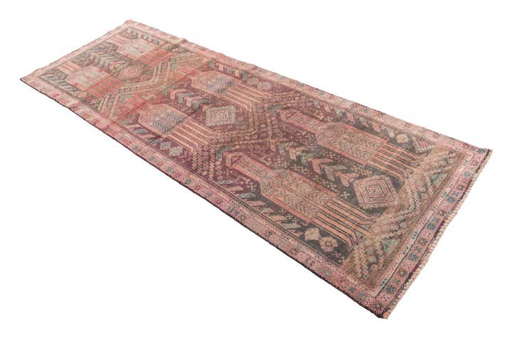 2' 10 x 8' 2 Hand Knotted Ultra Vintage Persian Wool Runner Rug