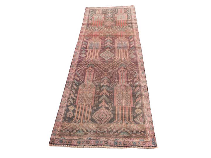 2' 10 x 8' 2 Hand Knotted Ultra Vintage Persian Wool Runner Rug