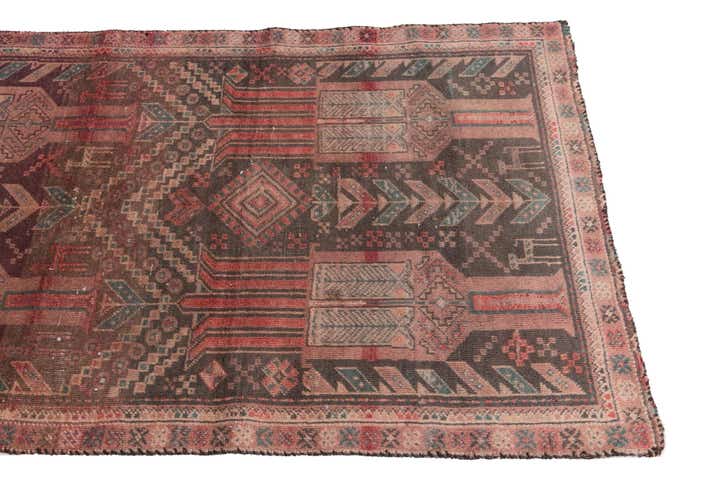 2' 10 x 8' 2 Hand Knotted Ultra Vintage Persian Wool Runner Rug