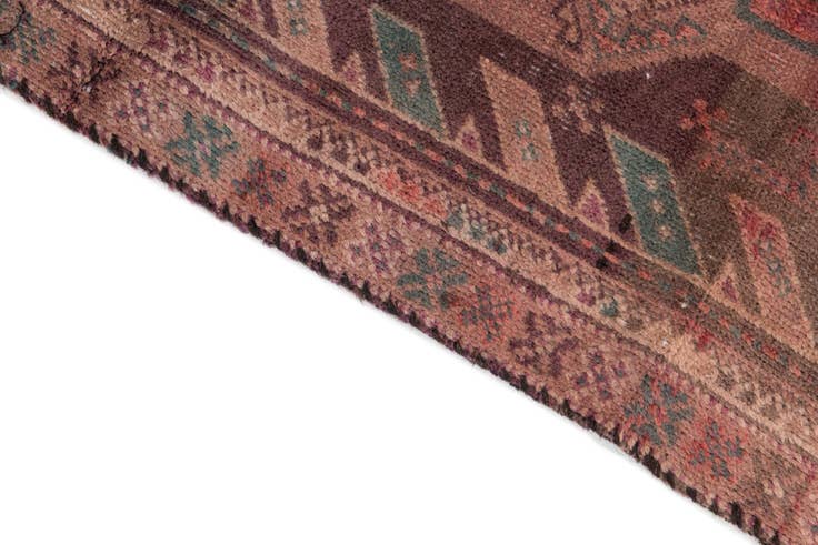 Detail image of 2' 10 x 8' 2 Hand Knotted Ultra Vintage Persian Wool Runner Rug