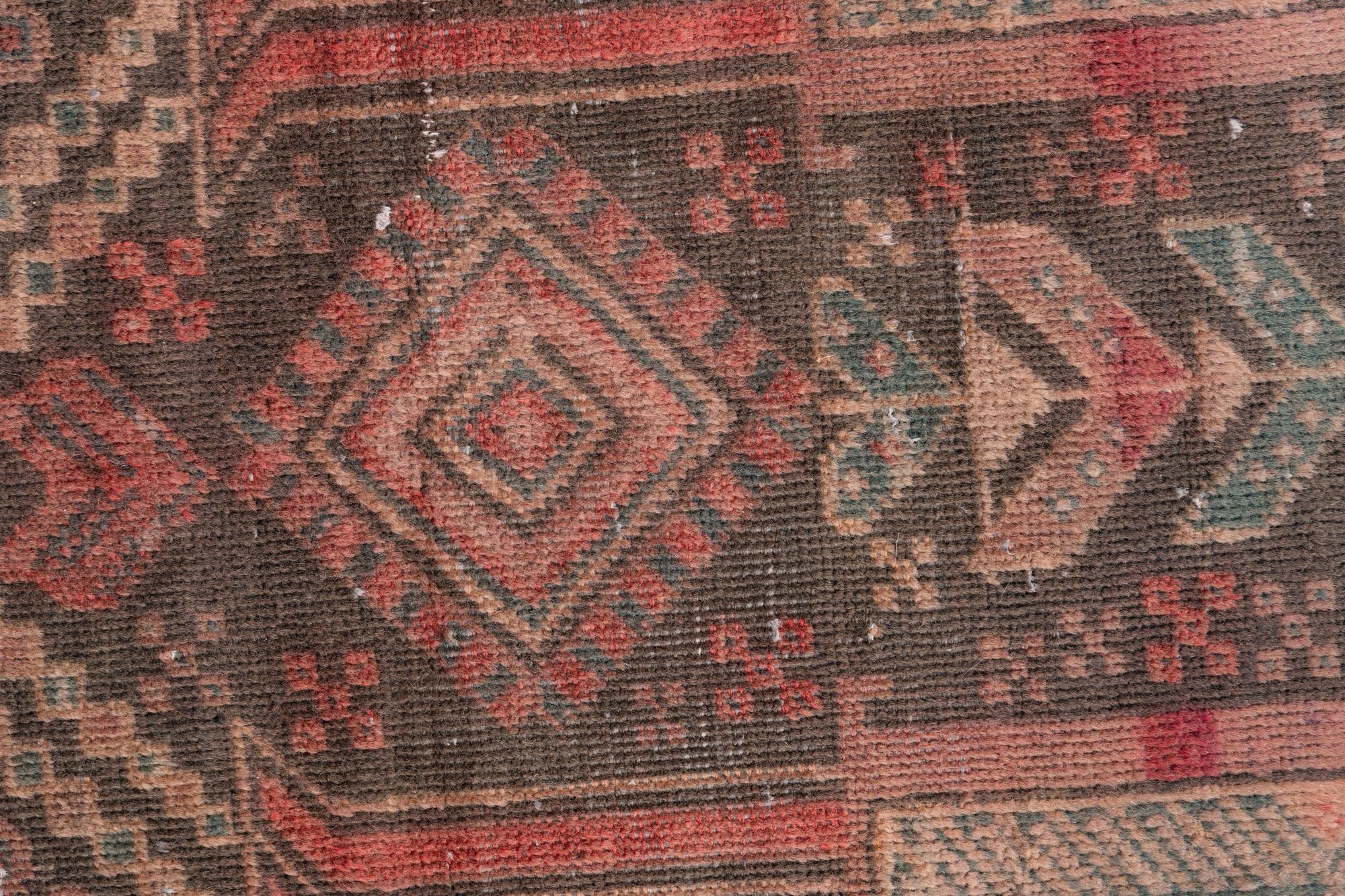85cm x 250cm Hand Knotted Ultra Vintage Persian Wool Runner Rug