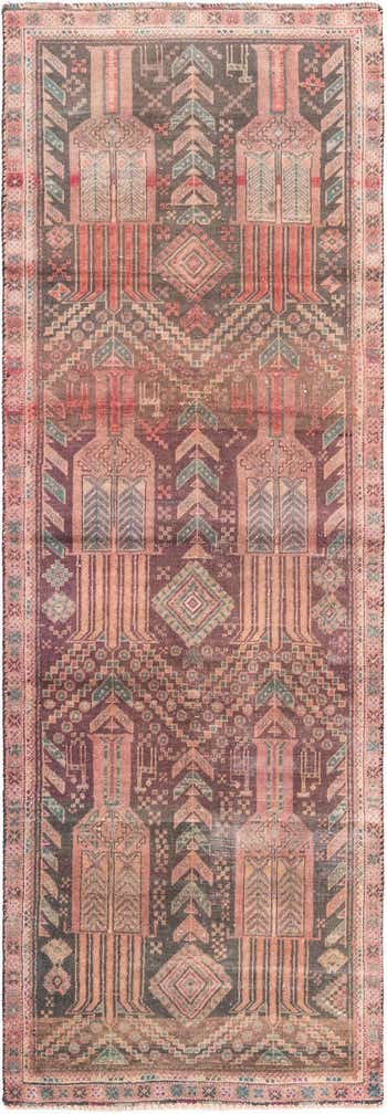 2' 10 x 8' 2 Hand Knotted Ultra Vintage Persian Wool Runner Rug