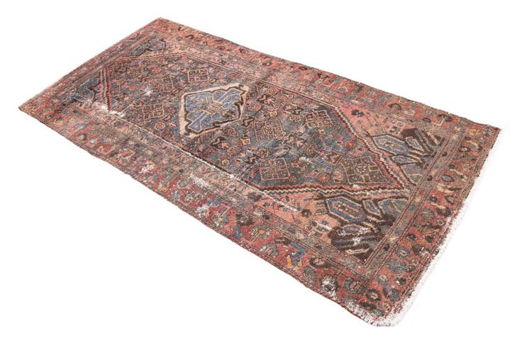 Detail image of 3' 1 x 6' 3 Hand Knotted Ultra Vintage Persian Wool Runner Rug