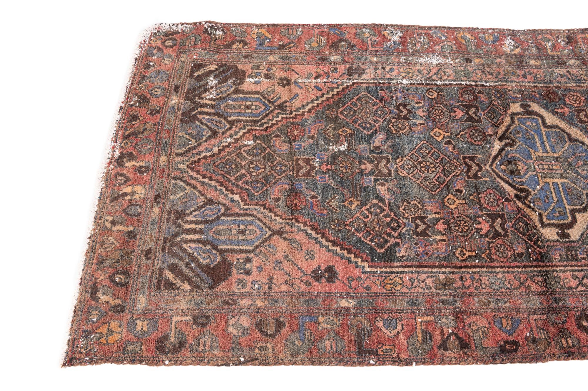 3' 1 x 6' 3 Hand Knotted Ultra Vintage Persian Wool Runner Rug