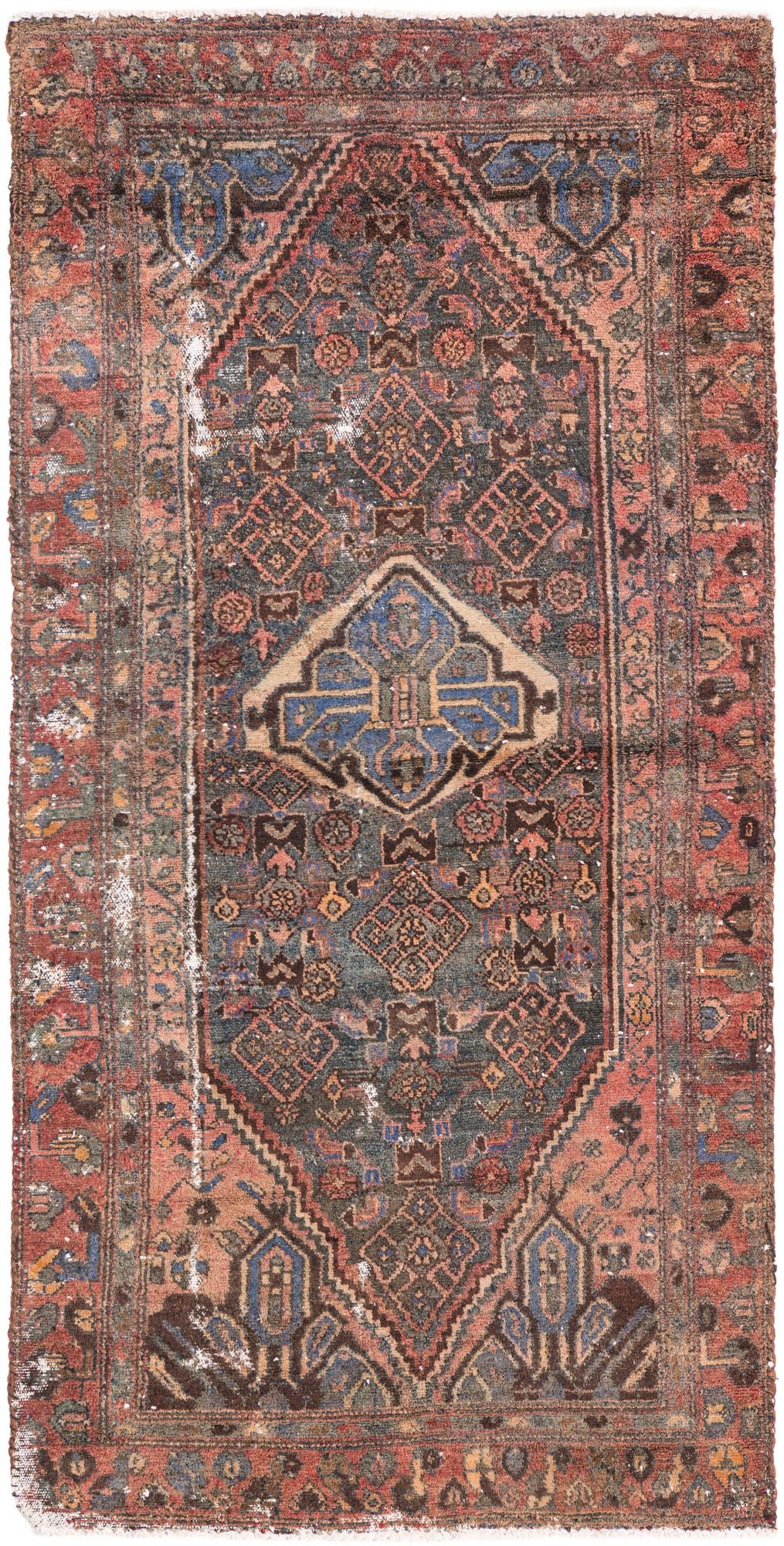 3' 1 x 6' 3 Hand Knotted Ultra Vintage Persian Wool Runner Rug