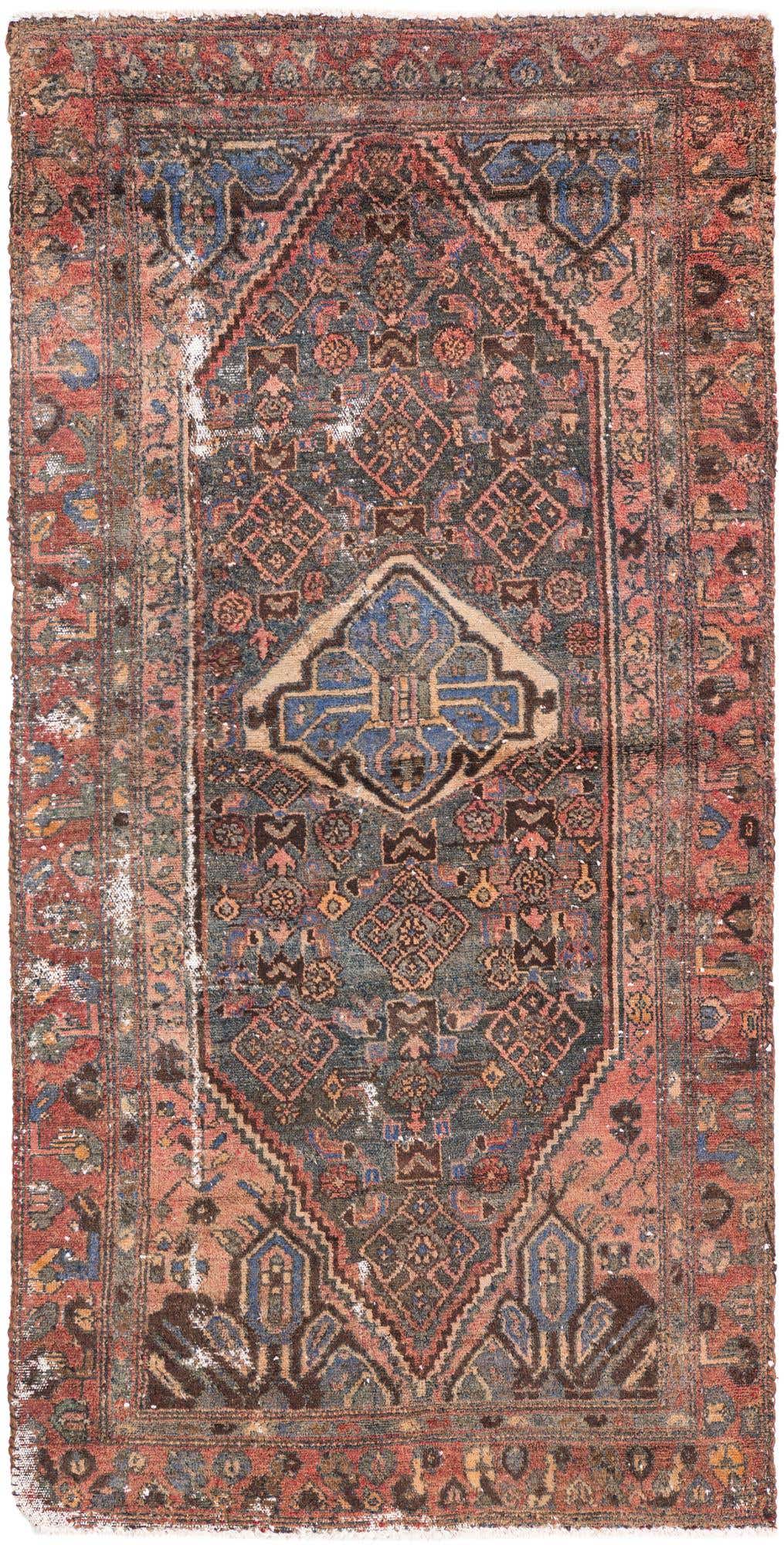 3' 1 x 6' 3 Hand Knotted Ultra Vintage Persian Wool Runner Rug