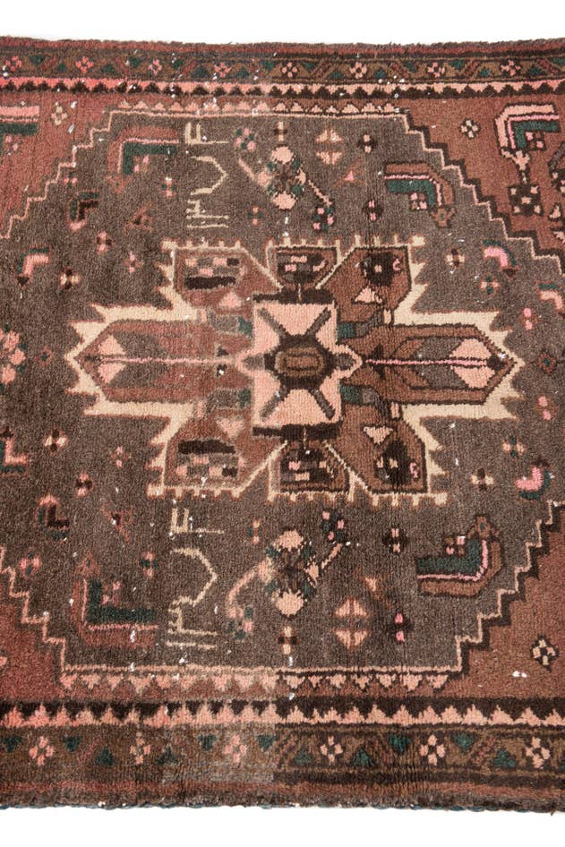 Detail image of 2' 9 x 6' 3 Hand Knotted Ultra Vintage Persian Wool Runner Rug