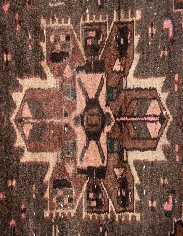 Detail image of 2' 9 x 6' 3  Hand Knotted Ultra Vintage Persian Wool Runner Rug