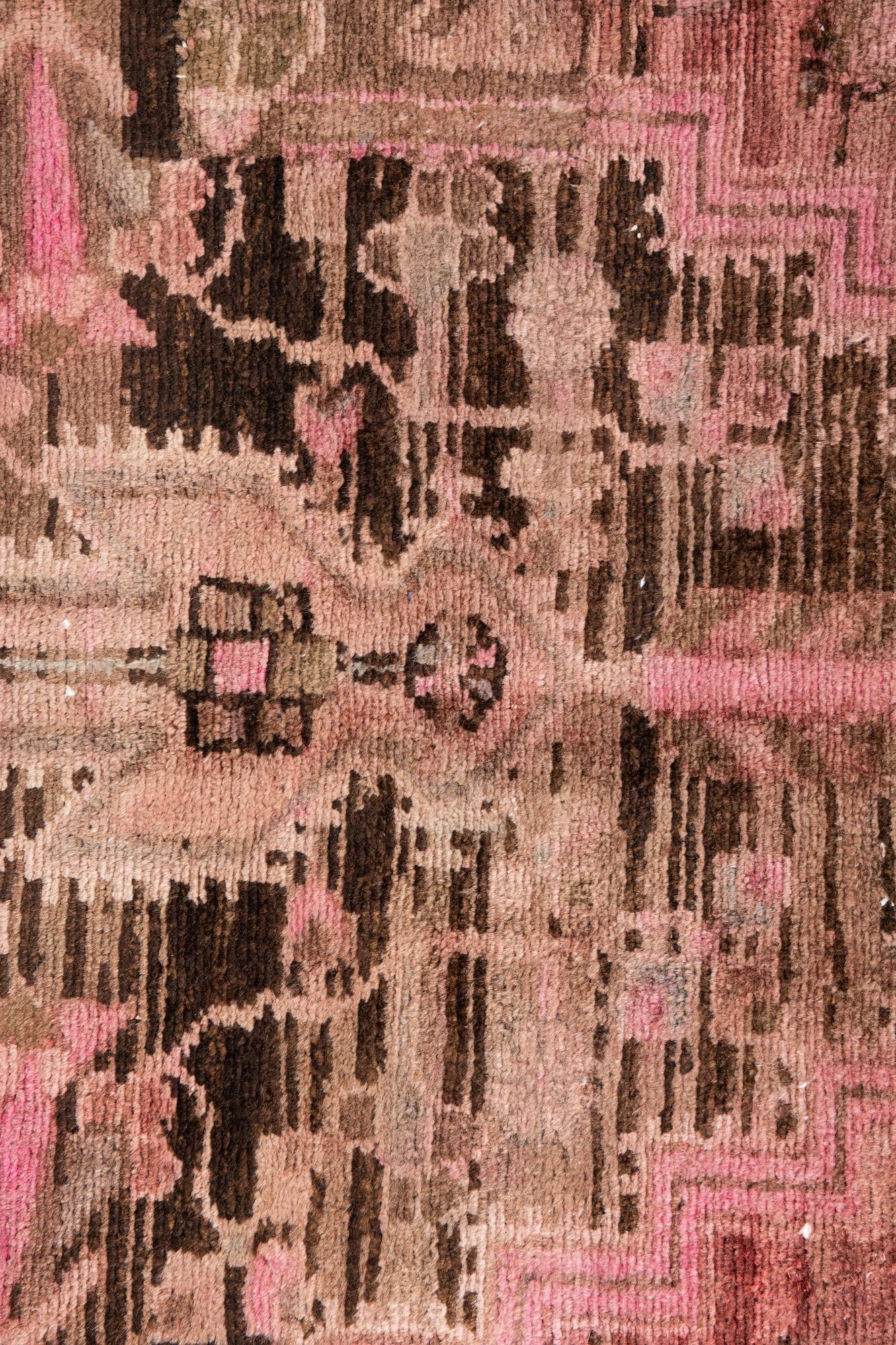 3' 10 x 8' 7 Hand Knotted Ultra Vintage Persian Wool Runner Rug