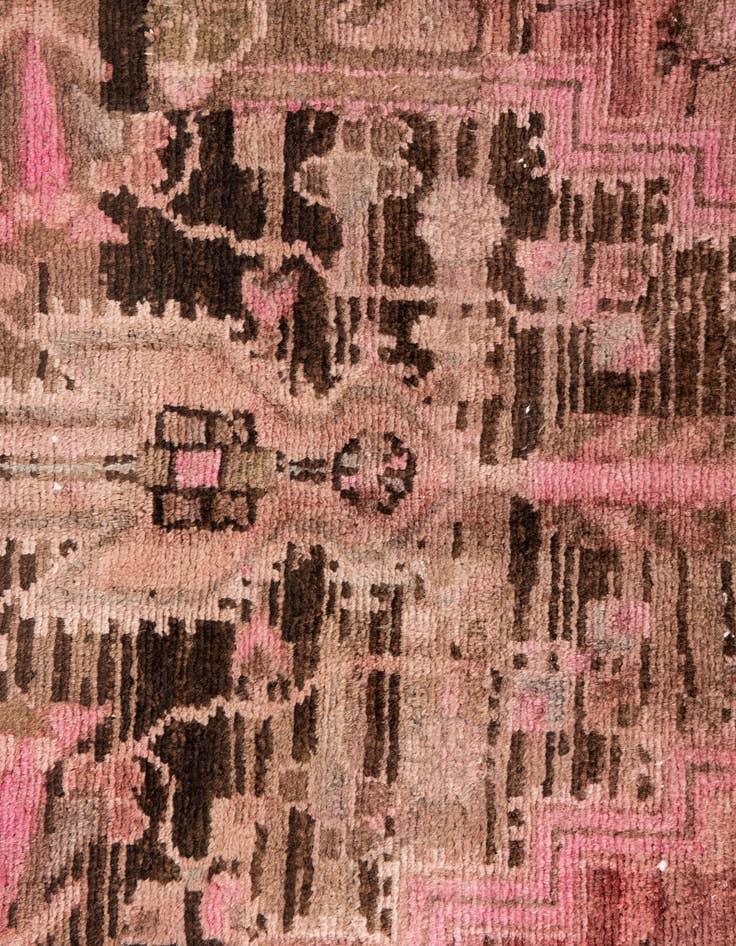 Detail image of 3' 10 x 8' 7  Hand Knotted Ultra Vintage Persian Wool Runner Rug