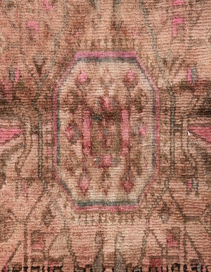 Detail image of 3' 10 x 8' 7  Hand Knotted Ultra Vintage Persian Wool Runner Rug
