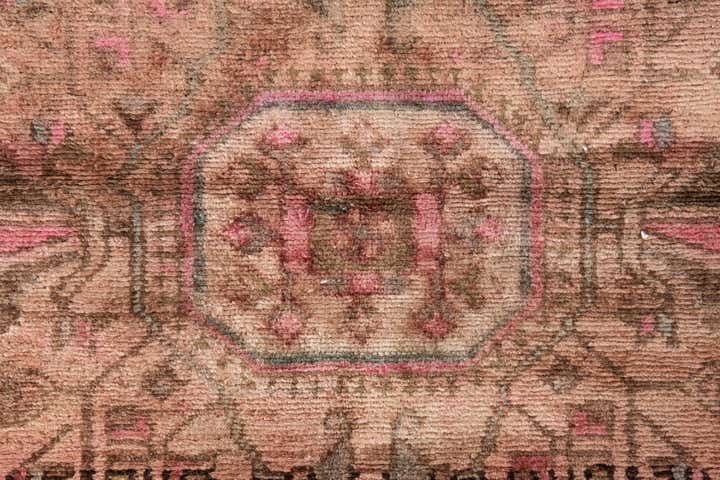 3' 10 x 8' 7 Hand Knotted Ultra Vintage Persian Wool Runner Rug
