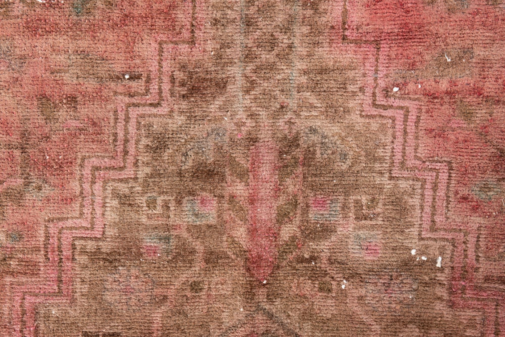 3' 10 x 8' 7 Hand Knotted Ultra Vintage Persian Wool Runner Rug